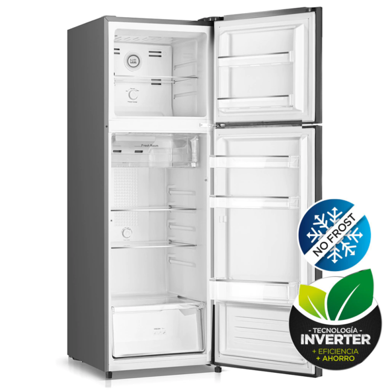 HELADERA BRIKET KD325FWG C/FREEZER N/F GREY