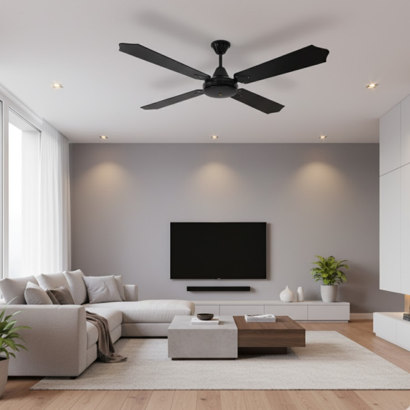 VENTILADOR LILIANA TECHO 1,2M 65W NEGRO VTHB104R