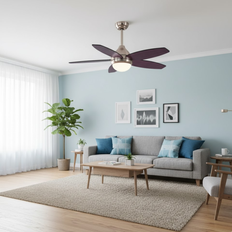 VENTILADOR LILIANA DE TECHO 1,2M 80W REV DIG VTHM315R