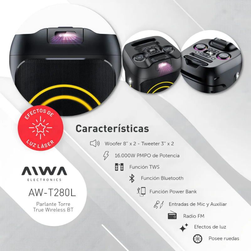 PARLANTE AIWA TORRE AW-T280L