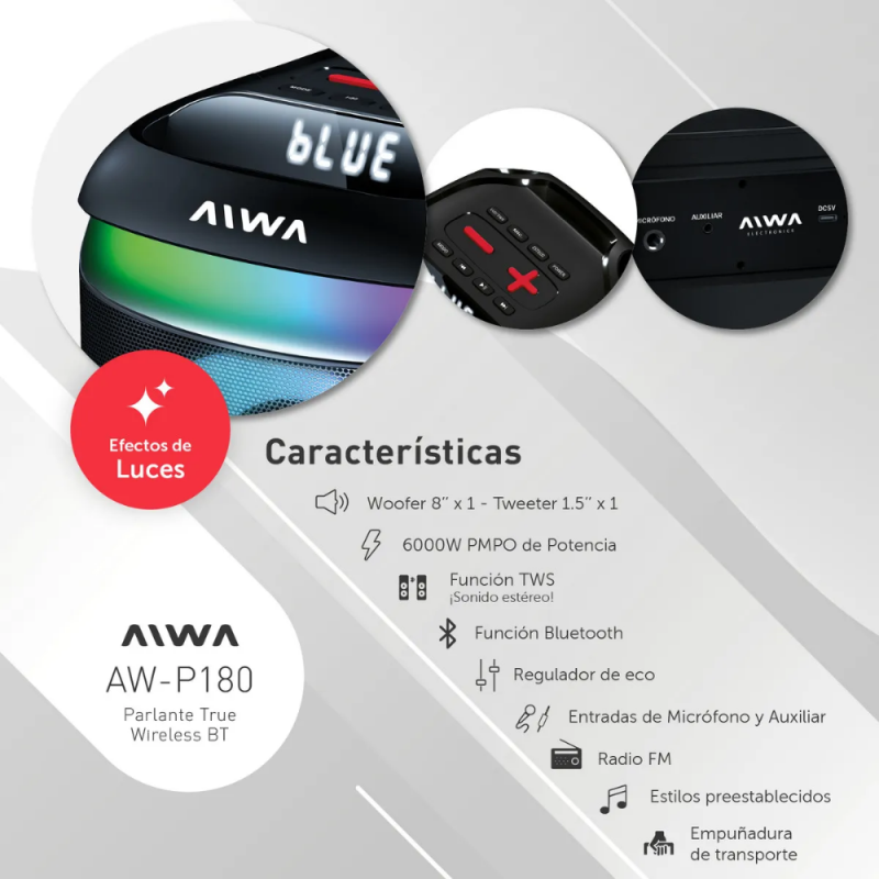 PARLANTE AIWA TORRE AW-P180