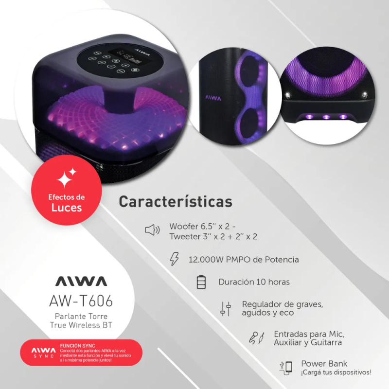 PARLANTE AIWA BLUETOOTH AW-T606