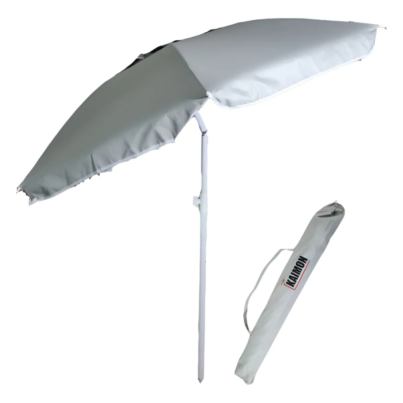 SOMBRILLA KAIMON 2.4MTS CON DEFLECTOR DE VIENTO  GRIS