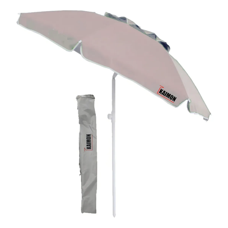 SOMBRILLA KAIMON 1.80MTS CON DEFLECTOR DE VIENTO GRIS