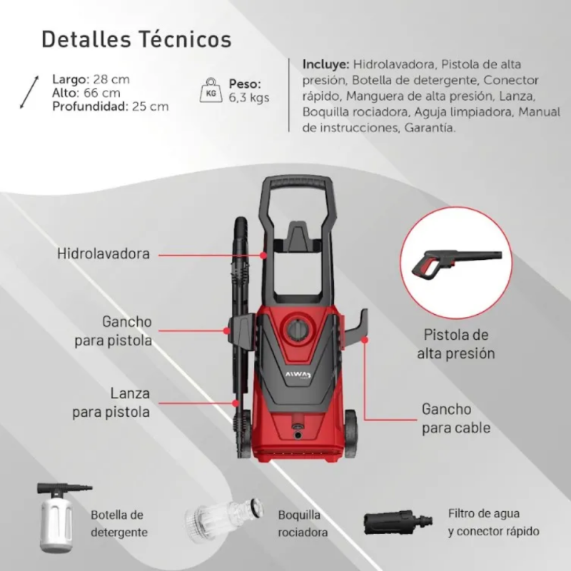 HIDROLAVADORA AIWA AWT-HL160