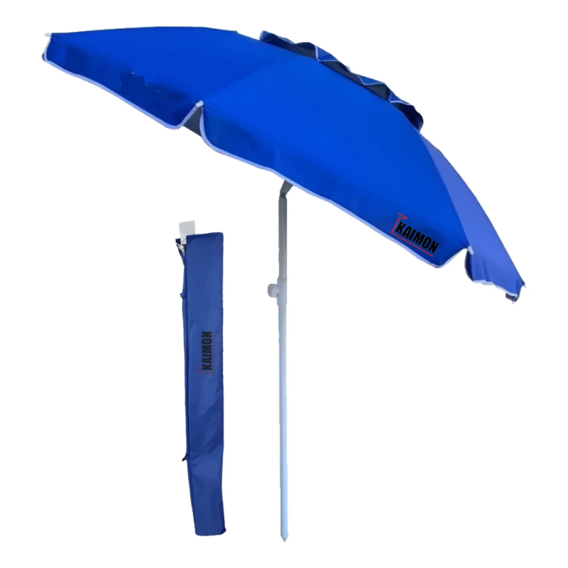SOMBRILLA KAIMON 2.4MTS CON DEFLECTOR DE VIENTO  AZUL