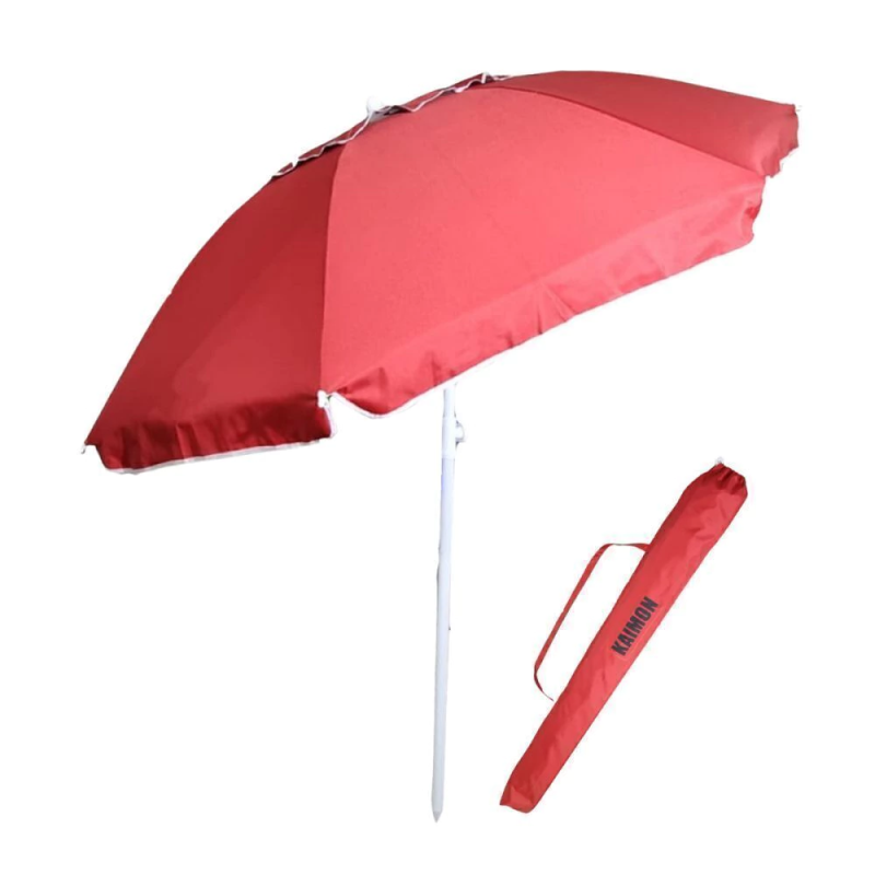 SOMBRILLA KAIMON 2MTS CON DEFLECTOR DE VIENTO  ROJO