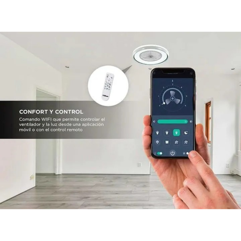 VENTILADOR LILIANA DE TECHO LUMINARIA 60W DIGITAL VTHBOX24