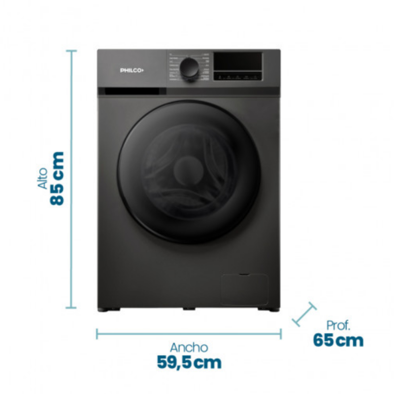 LAVARROPAS PHILCO C/FRONTAL 11KGRS 11C3AGN DARK GRAY