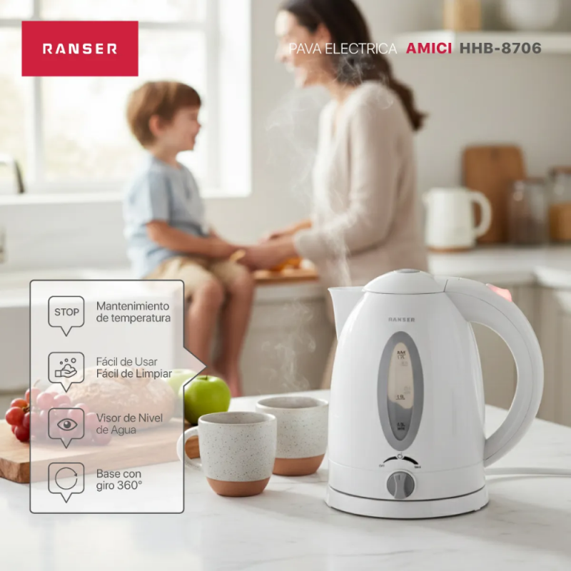 PAVA ELECTRICA RANSER AMICI HHB-8706 BLANCA