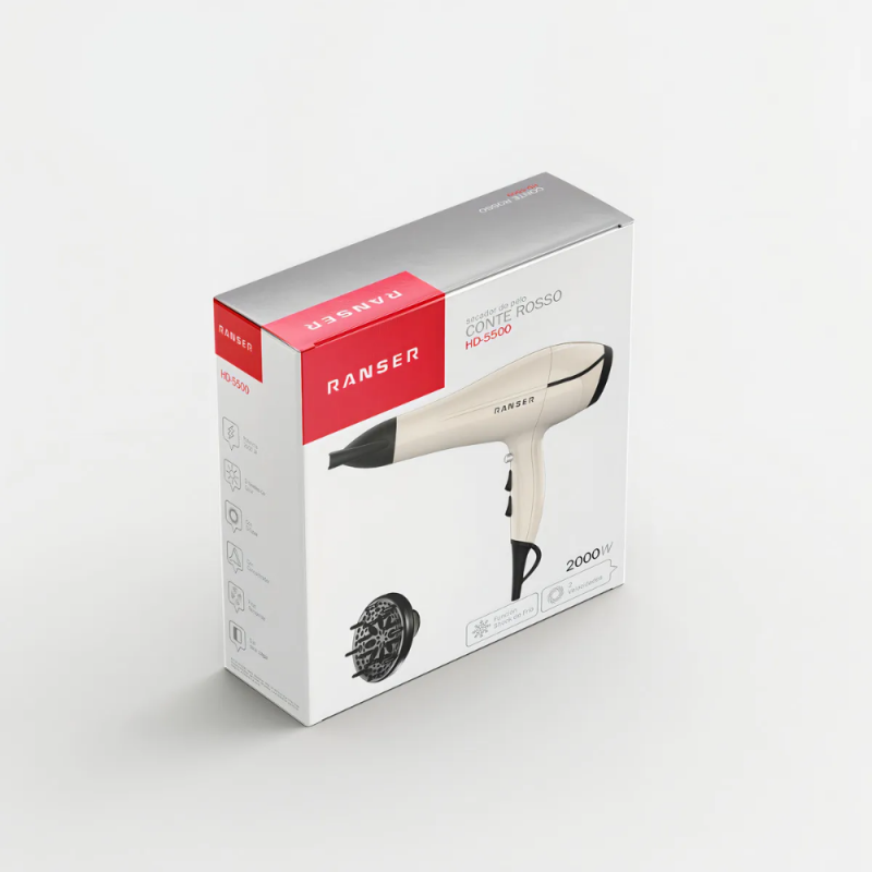 SECADOR DE PELO RANSER CONTE ROSSO HD-5500