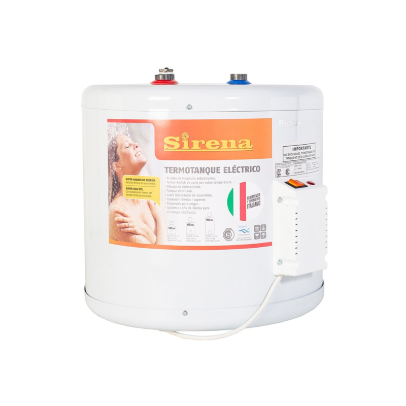 TERMOTANQUE SIRENA ELECTRICO 40LTS SUP/INF TE-40