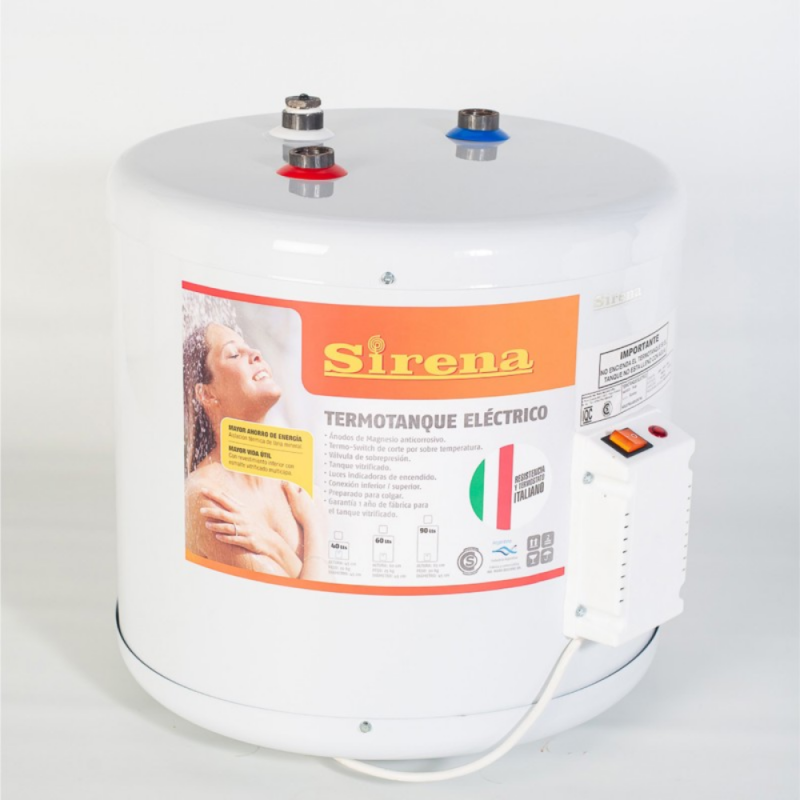 TERMOTANQUE SIRENA ELECTRICO 40LTS SUP/INF TE-40
