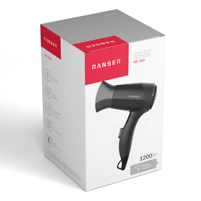 SECADOR DE PELO RANSER TICINESE HD-350
