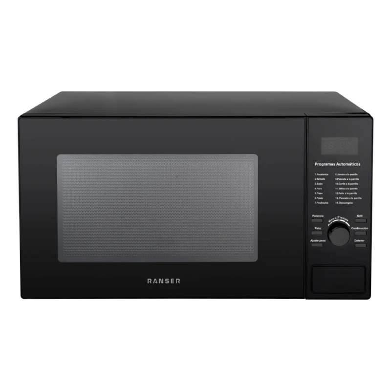 MICROONDAS RANSER 25Lts MILANO  MO-2501DG DIGITAL grill 900w NEGRO
