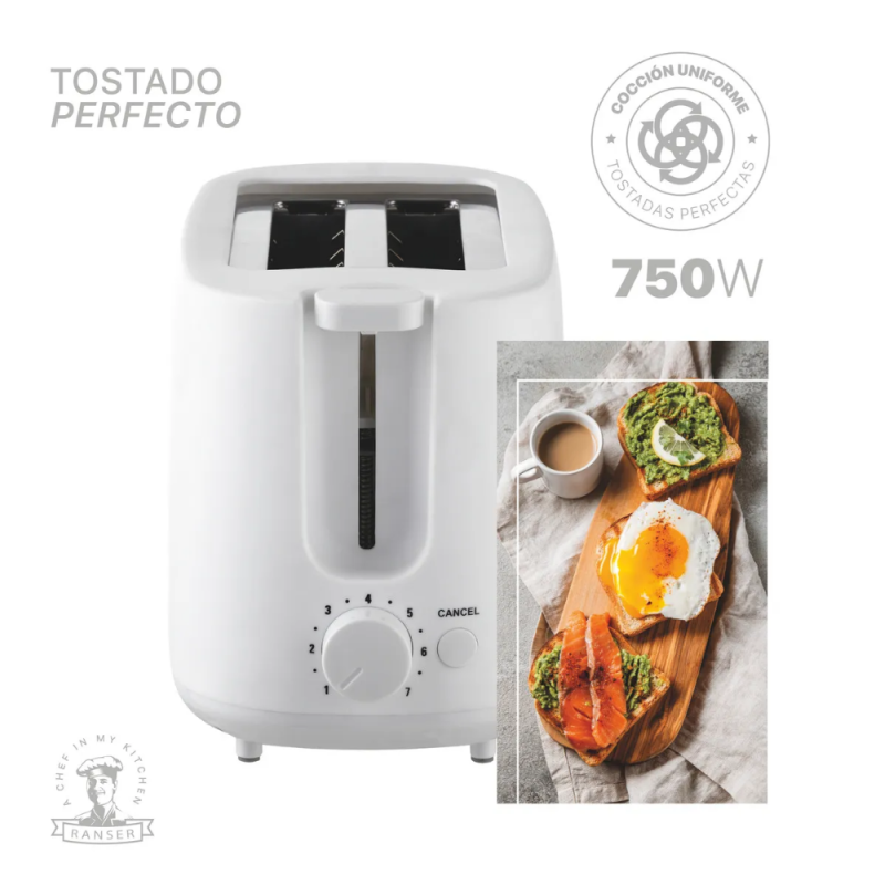 TOSTADORA RANSER ARREZO BT-1200 BLANCA