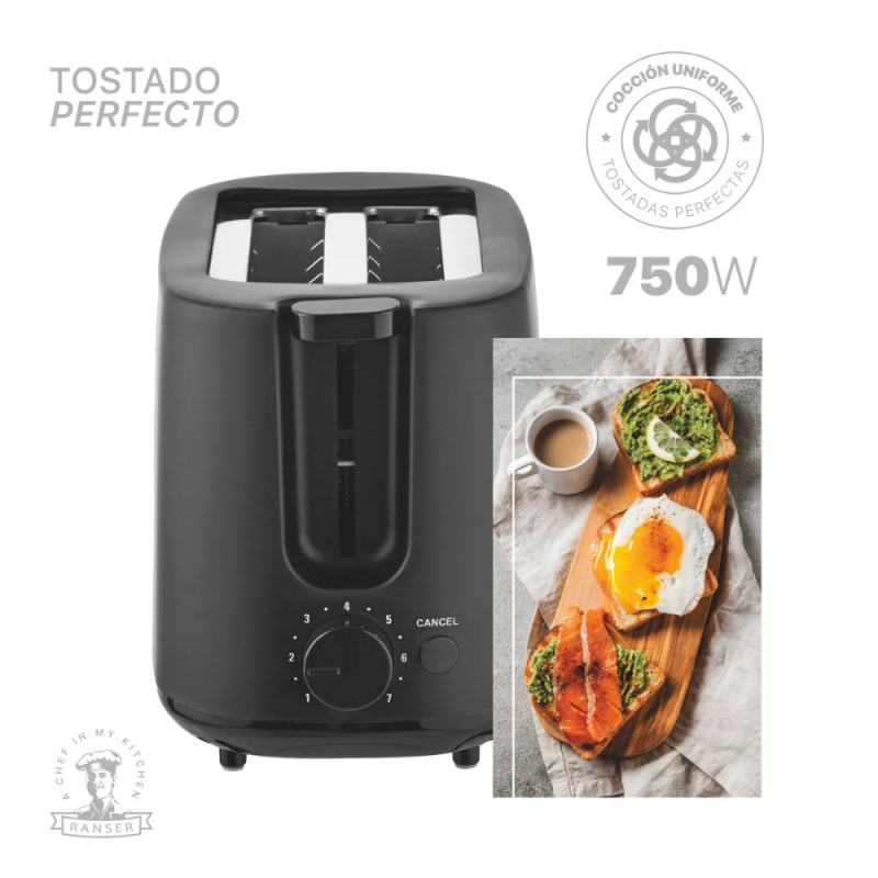 TOSTADORA RANSER ARREZO BT-1200 NEGRA