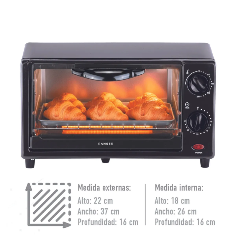 HORNO RANSER ELECTRICO PANIGALE HE-700M 750W