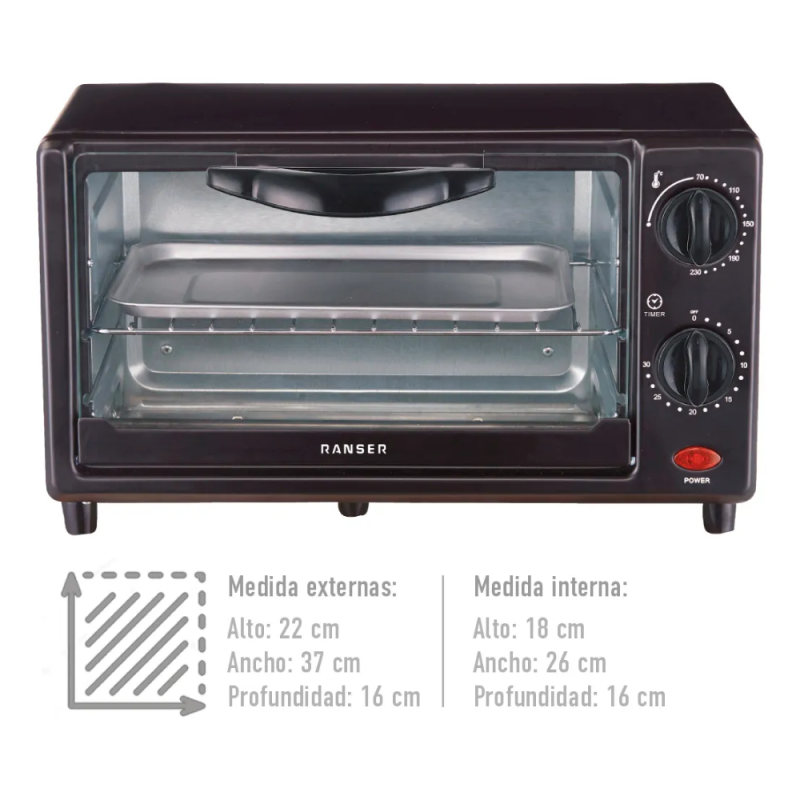 HORNO RANSER ELECTRICO PANIGALE HE-700M 750W