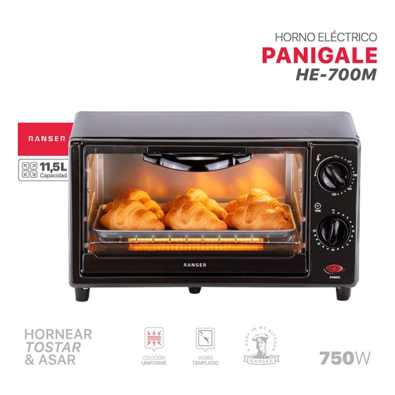 HORNO RANSER ELECTRICO PANIGALE HE-700M 750W