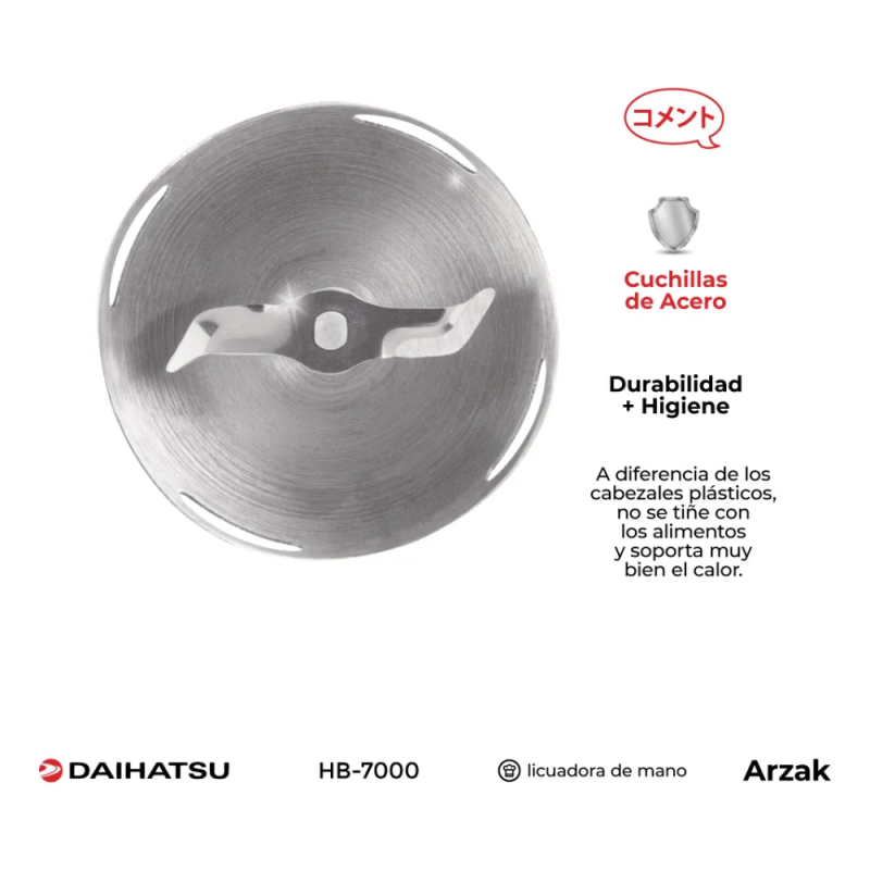 LICUADORA DE MANO DAIHATSU ARZAK HB-7000 800W NEGRO