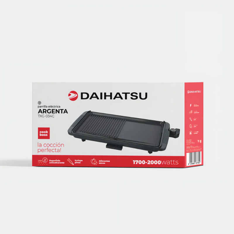 PARRILLA DAIHATSU ANTIADHERENTE ARGENTA TXG-034C NEGRO